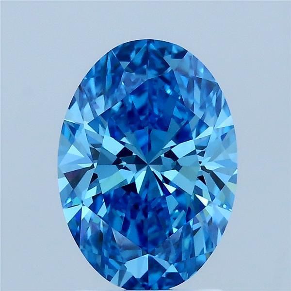 1.55 CT Fancy Vivid Blue OVAL