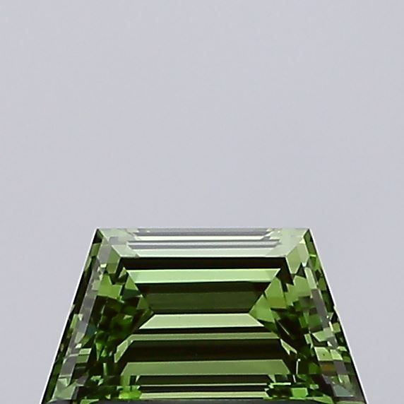 0.71 CT Fancy Vivid Green TRAPEZOID