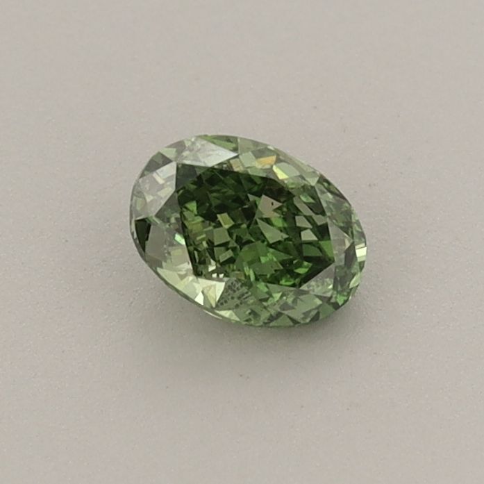 0.34 CT Fancy Vivid Green OVAL