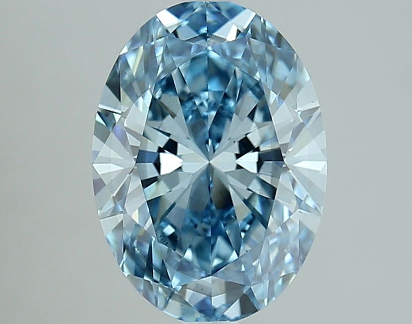 2.19 CT Fancy Vivid Blue OVAL
