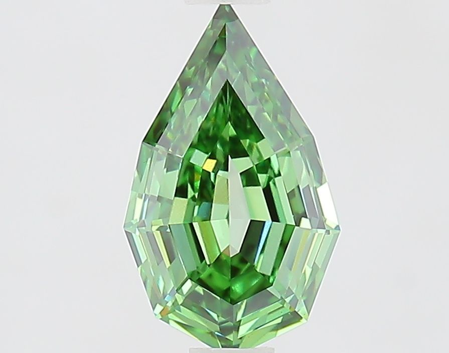 1.02 CT Fancy Vivid Green PEAR