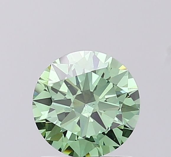 0.9 CT Fancy Vivid Green ROUND