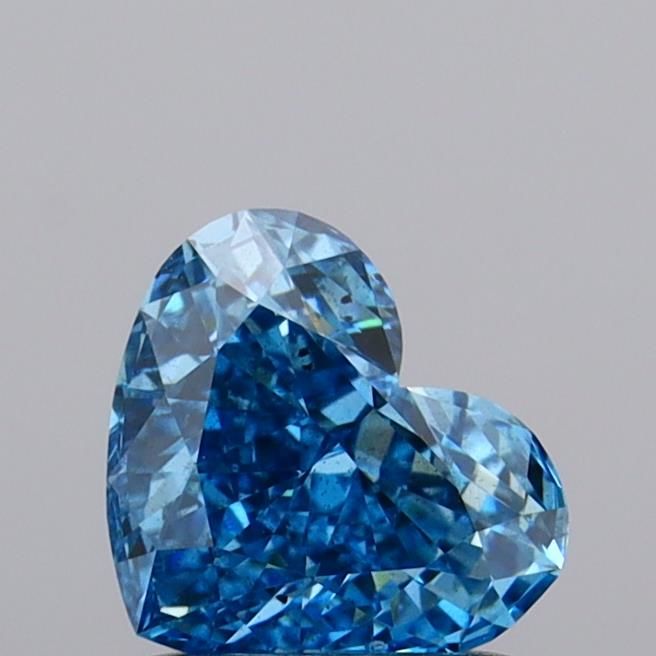1.02 CT Fancy Vivid Blue HEART