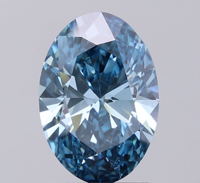 2.05 CT Fancy Vivid Blue OVAL