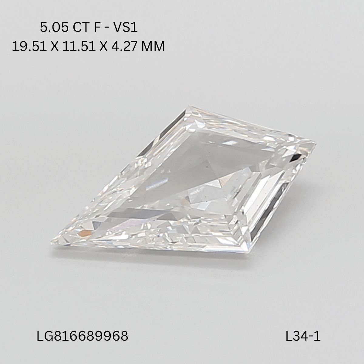 5.05 ct lab-grown Kite Diamond