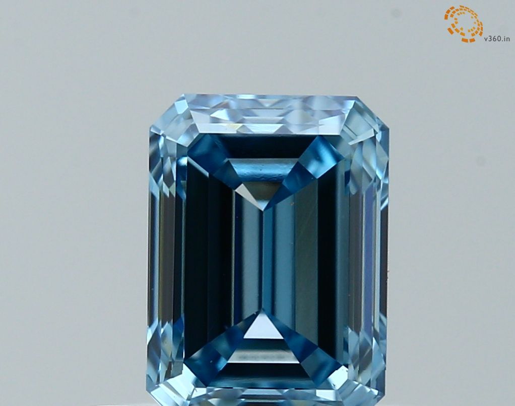 0.6 CT Fancy Vivid Blue EMERALD