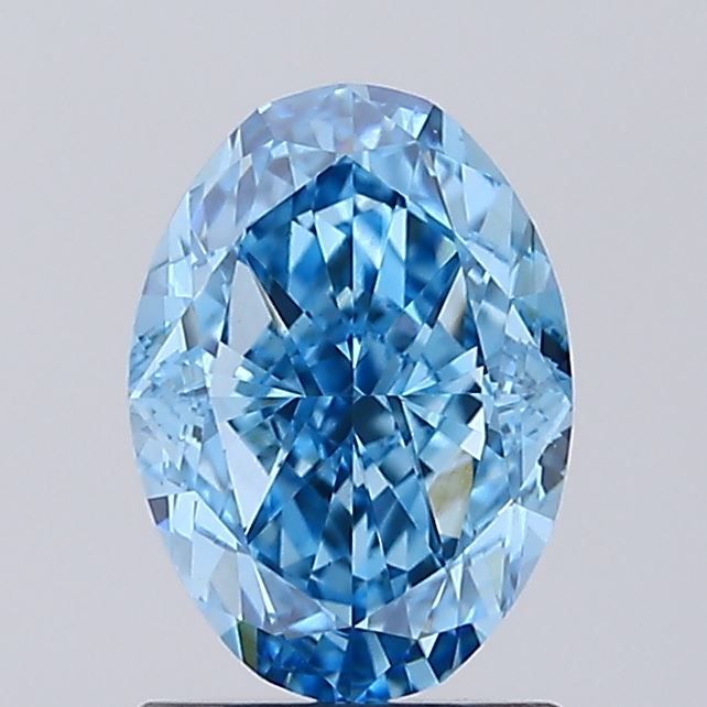 1.51 CT Fancy Vivid Blue OVAL