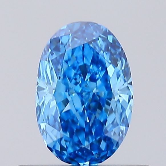 0.49 CT Fancy Vivid Blue OVAL