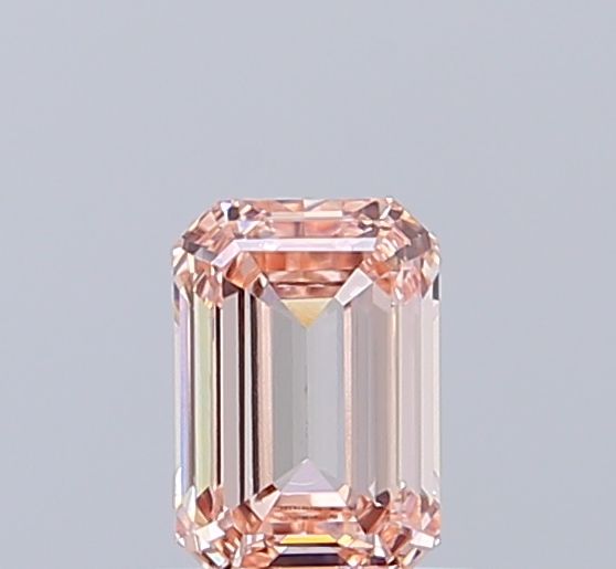 0.74 CT Fancy Intense Orangey Pink EMERALD