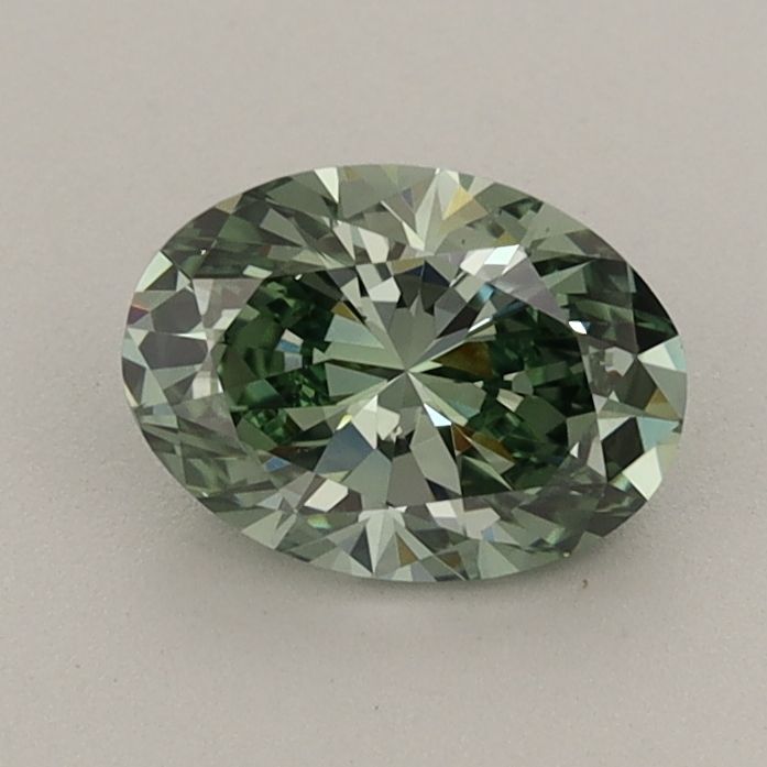 0.82 CT Fancy Vivid Green OVAL