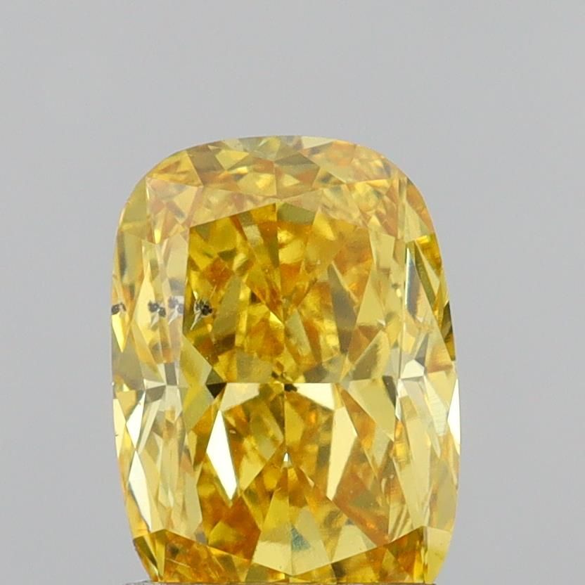 1.54 CT Fancy Vivid Yellow CUSHION MODIFIED