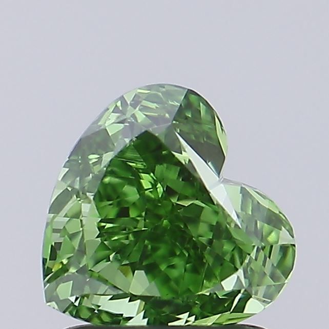 1.04 CT Fancy Vivid Green HEART