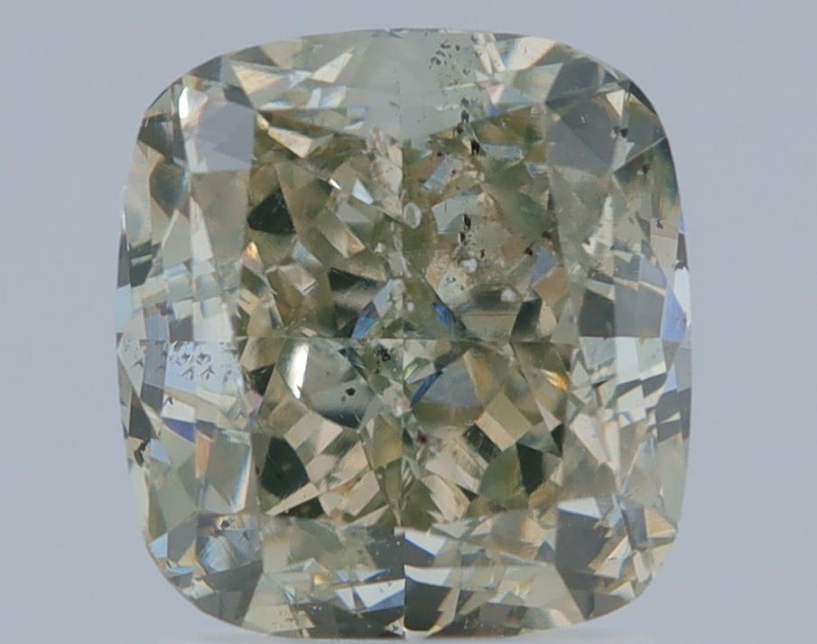 Diament 2.21 ct Fancy Dark Yellowish Green Gray/I1