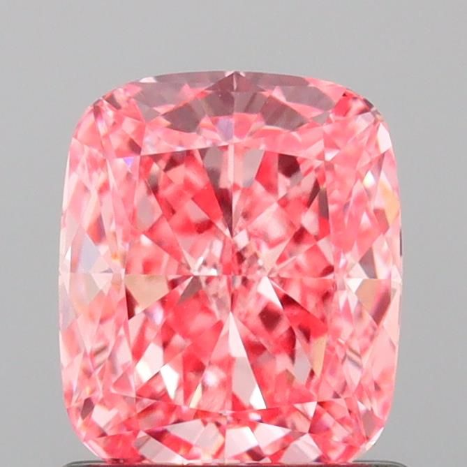 1.02 CT Fancy Vivid Pink CUSHION MODIFIED