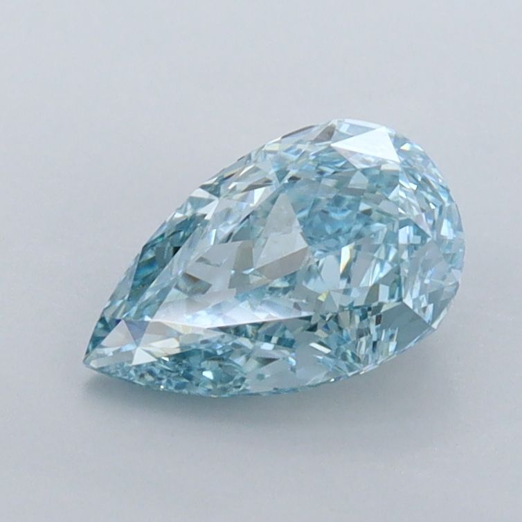 1.01 CT Fancy Vivid Greenish Blue PEAR