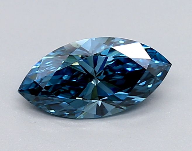 0.56 CT Fancy Vivid Blue MARQUISE