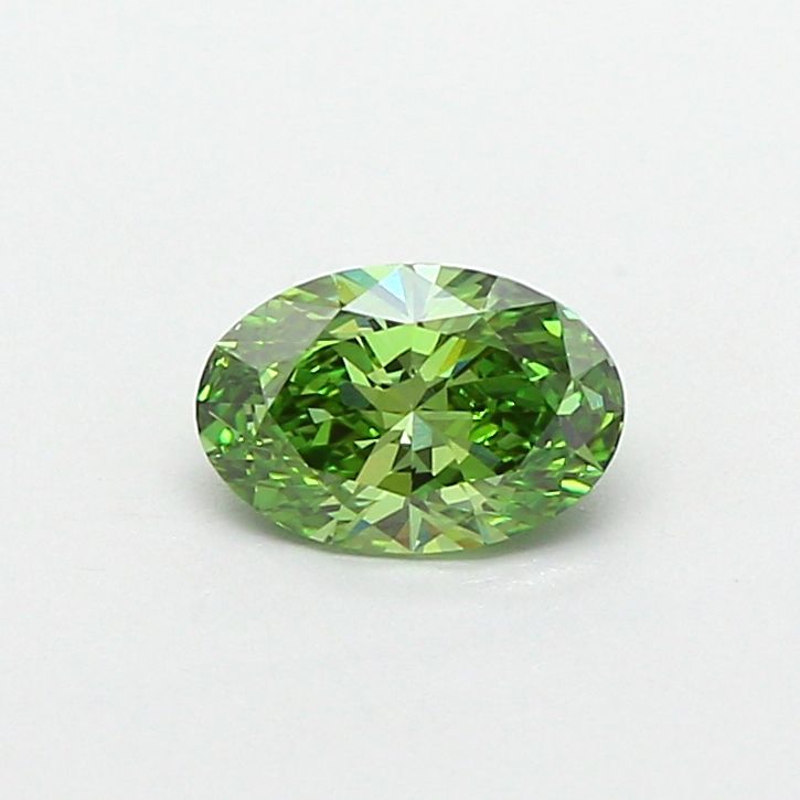0.56 CT Fancy Vivid Green OVAL