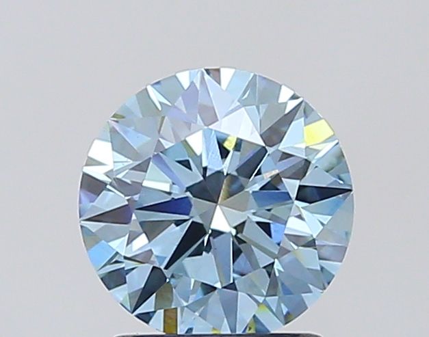1.55 CT Fancy Intense Greenish Blue ROUND