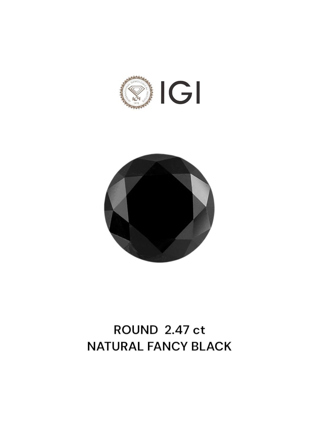 Diament 2.47 ct Fancy Black/