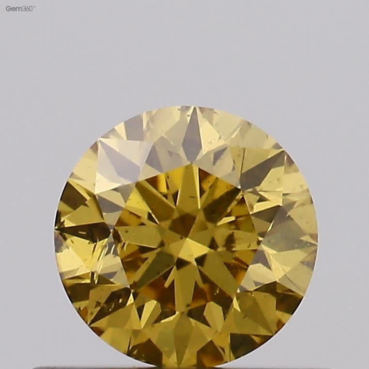 Diament 0.41 ct Fancy Deep Brownish Orangey Yellow/I1
