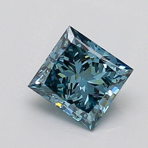 0.7 CT Fancy Vivid Greenish Blue PRINCESS