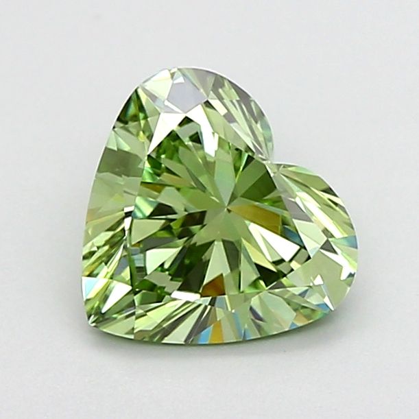 1.0 CT Fancy Vivid Green HEART