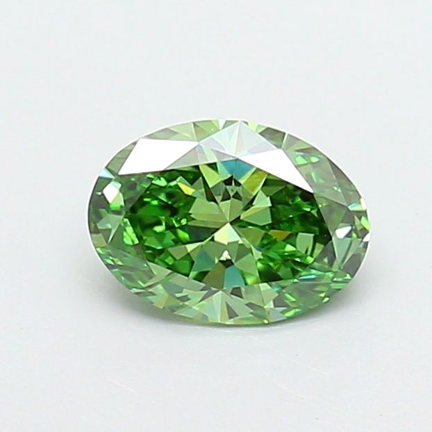 0.78 CT Fancy Vivid Green OVAL