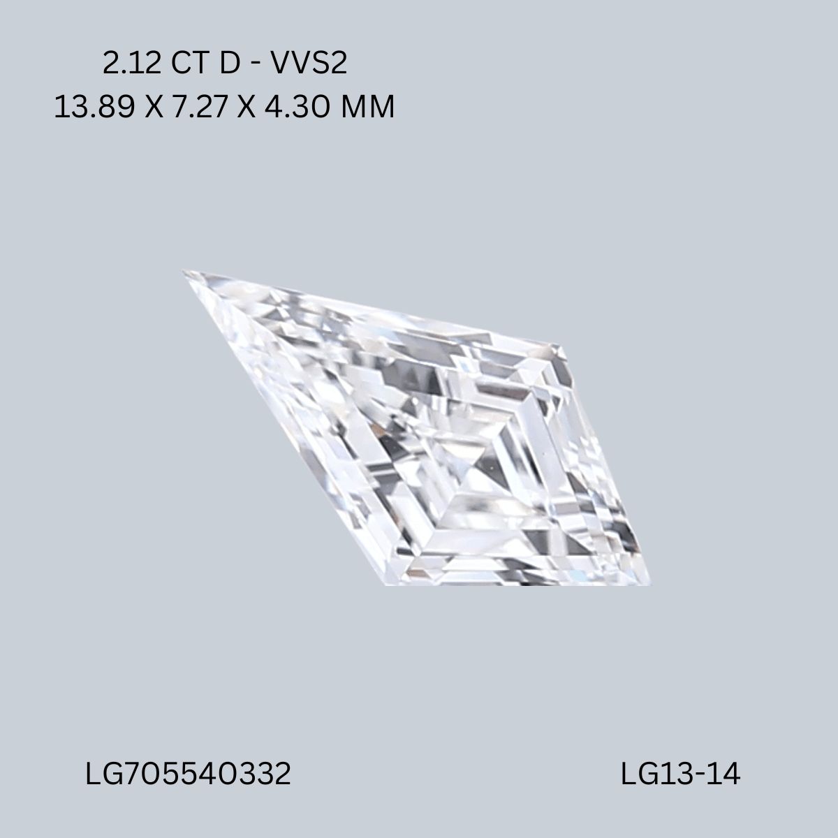 2.12 ct lab-grown Kite Diamond