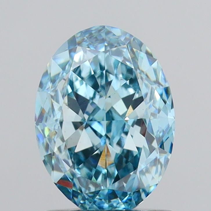 1.53 CT Fancy Vivid Blue OVAL