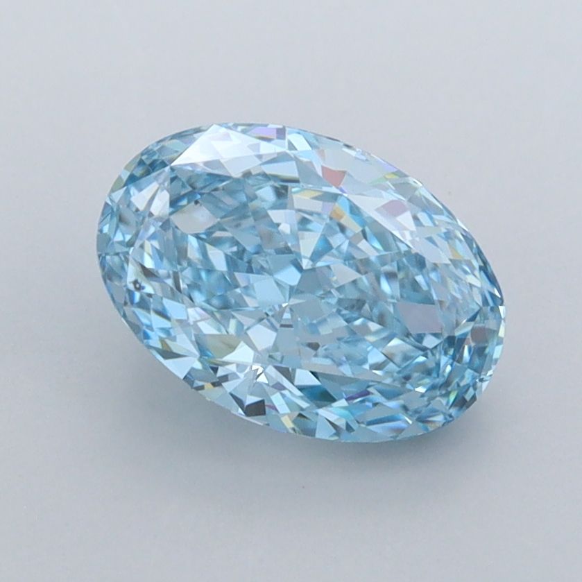 1.52 CT Fancy Vivid Blue OVAL