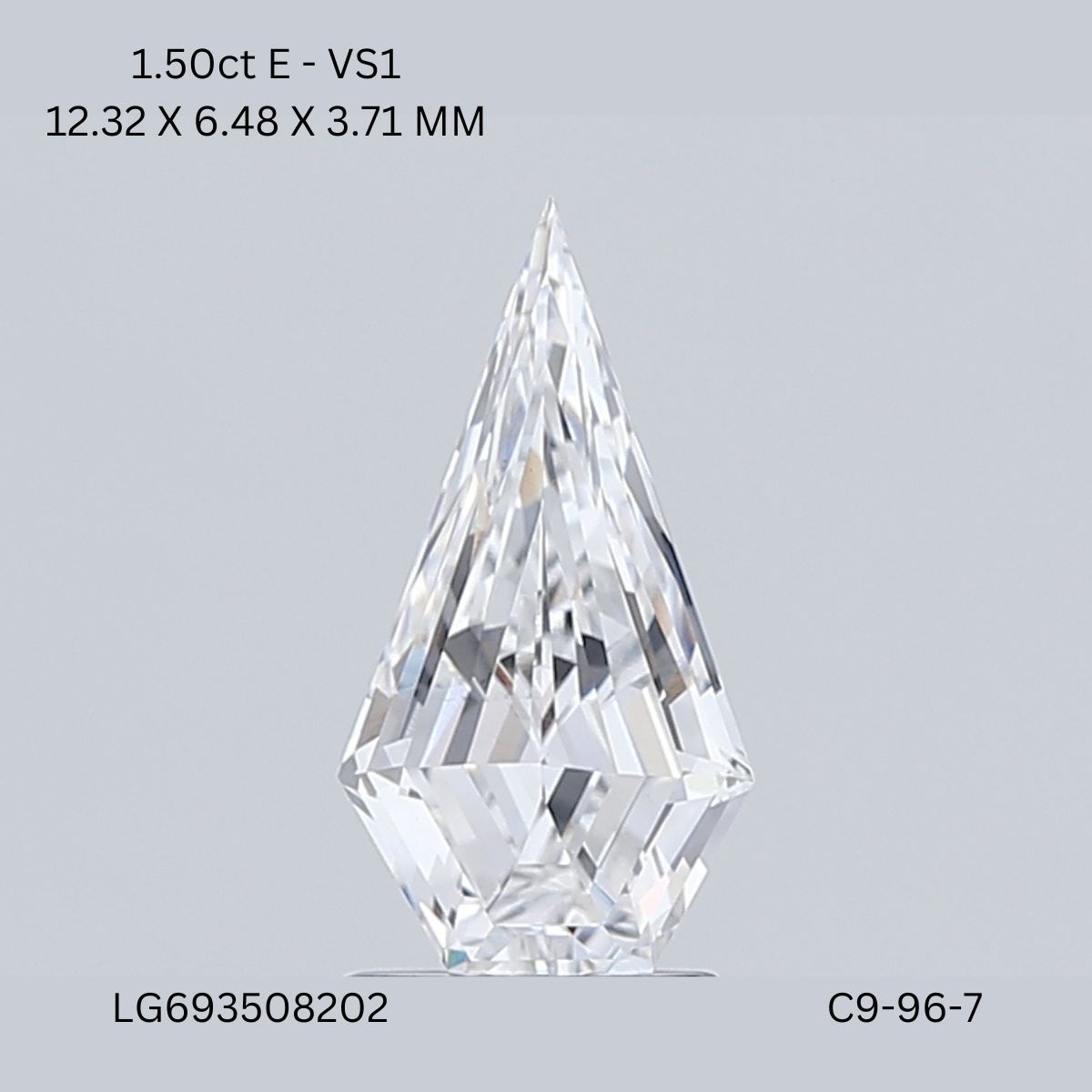 1.5 ct lab-grown Pentagonal Diamond