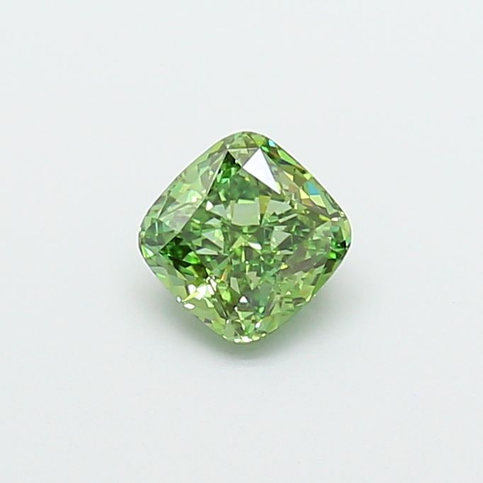 1.04 CT Fancy Vivid Green CUSHION MODIFIED