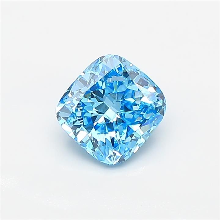0.76 CT Fancy Vivid Blue CUSHION MODIFIED