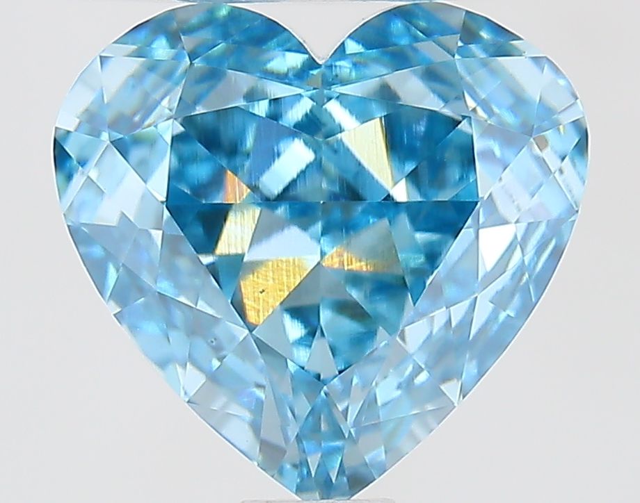 1.59 CT Fancy Vivid Blue HEART