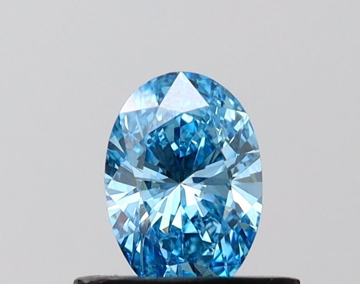 0.57 CT Fancy Vivid Blue OVAL
