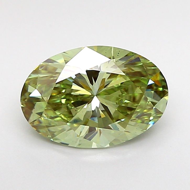 1.68 CT Fancy Vivid Green OVAL
