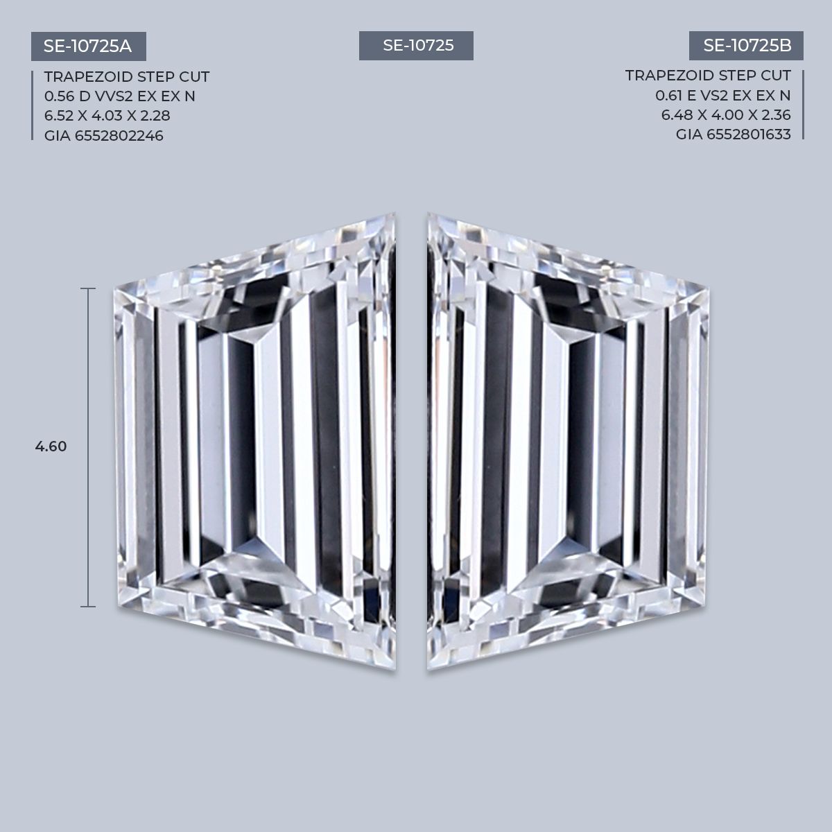 0.61 ct Trapezoid Diamond