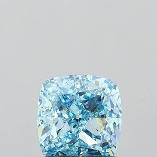 1.38 CT Fancy Vivid Blue CUSHION MODIFIED