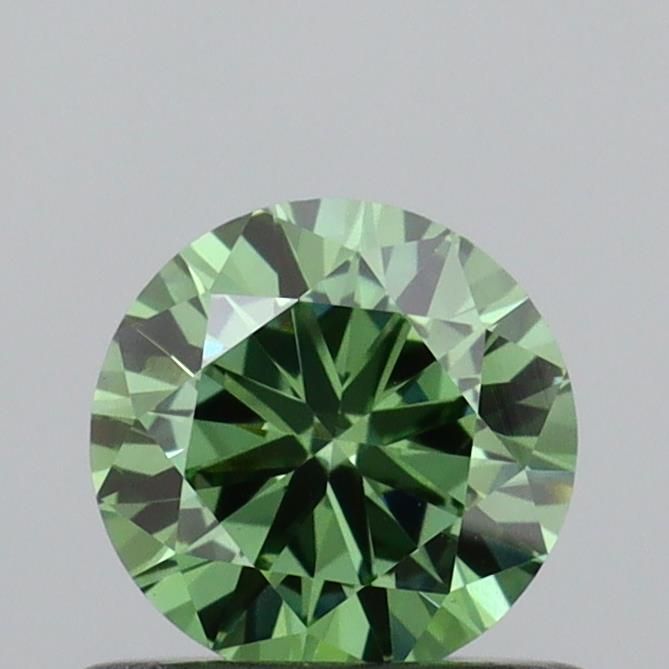 0.6 CT Fancy Vivid Green ROUND