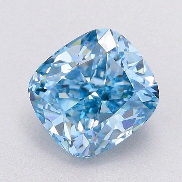 1.51 CT Fancy Vivid Blue CUSHION MODIFIED