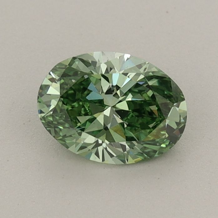 0.63 CT Fancy Vivid Green OVAL