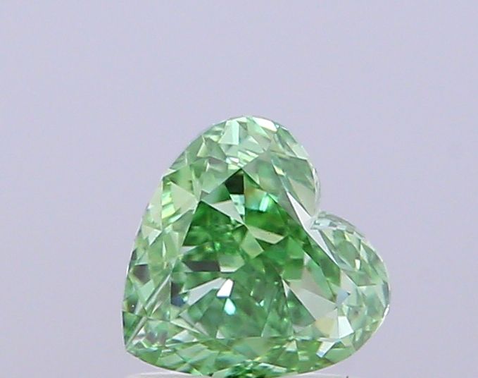 1.01 CT Fancy Vivid Green HEART