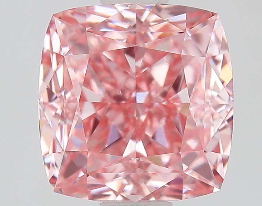 1.53 CT Fancy Vivid Pink CUSHION MODIFIED