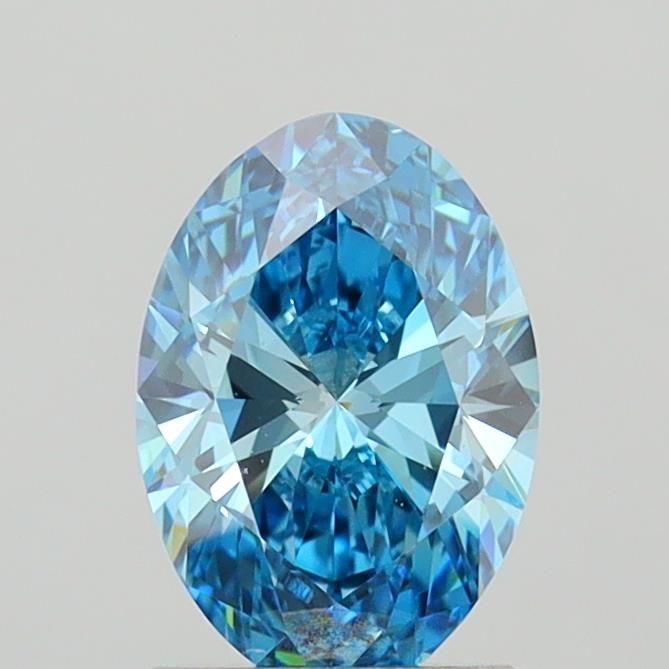 1.65 CT Fancy Vivid Blue OVAL