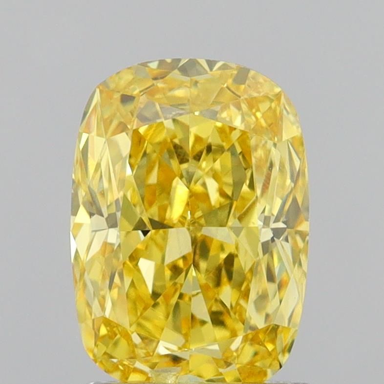 1.53 CT Fancy Intense Yellow CUSHION MODIFIED