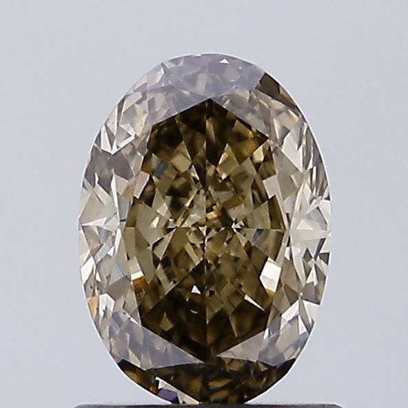 1.06 CT Fancy Light Gray Yellow OVAL