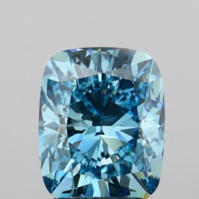 2.06 CT Fancy Vivid Blue CUSHION MODIFIED