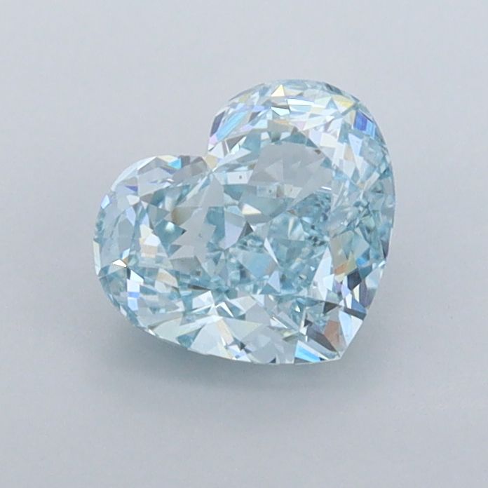 0.88 CT Fancy Vivid Blue HEART