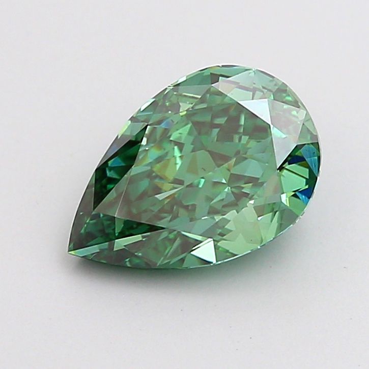1.26 CT Fancy Vivid Green PEAR