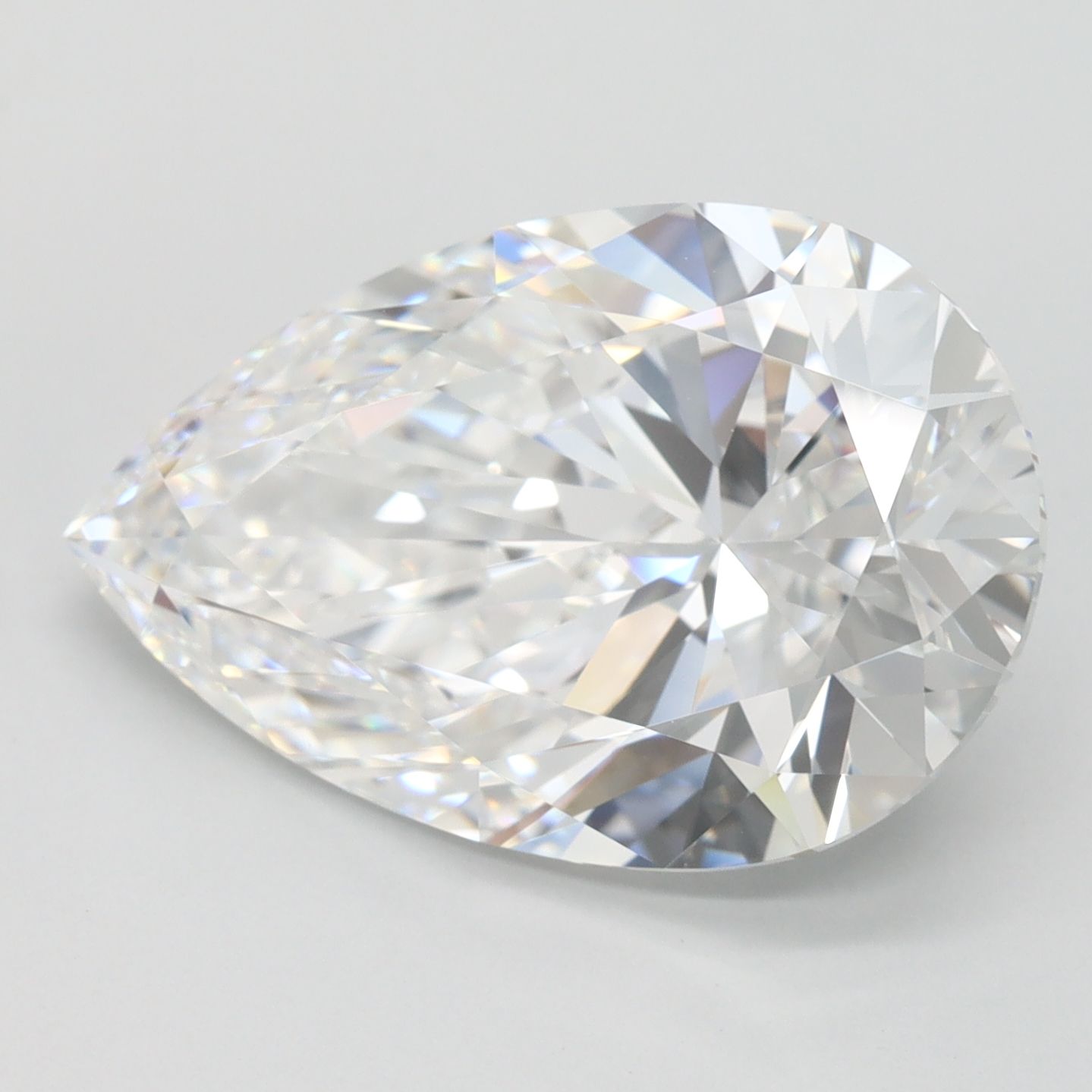 6.19 carat d FL EX Cut GCAL pear diamond